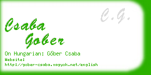 csaba gober business card